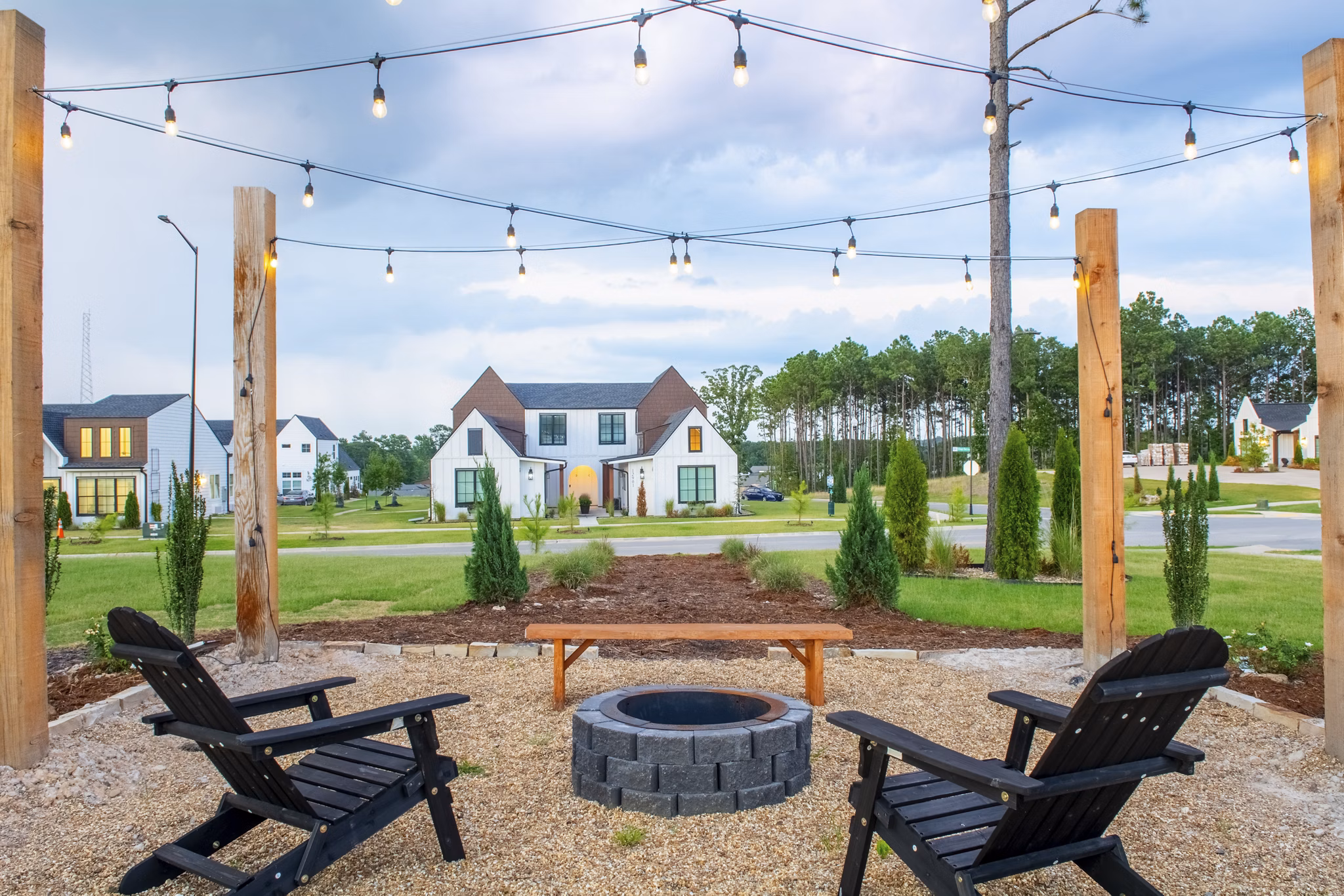 fire pit/patio at Whisper Valley at Quartier Apartments