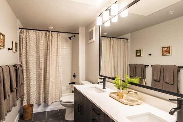 bathroom at Elevon Apartments