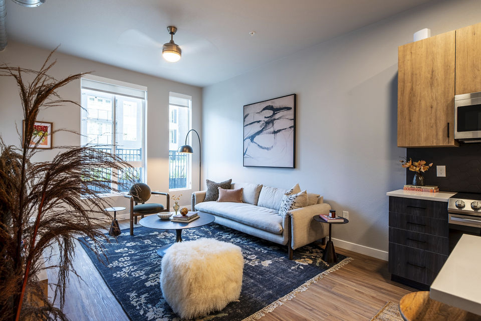 living room at Elevon Apartments