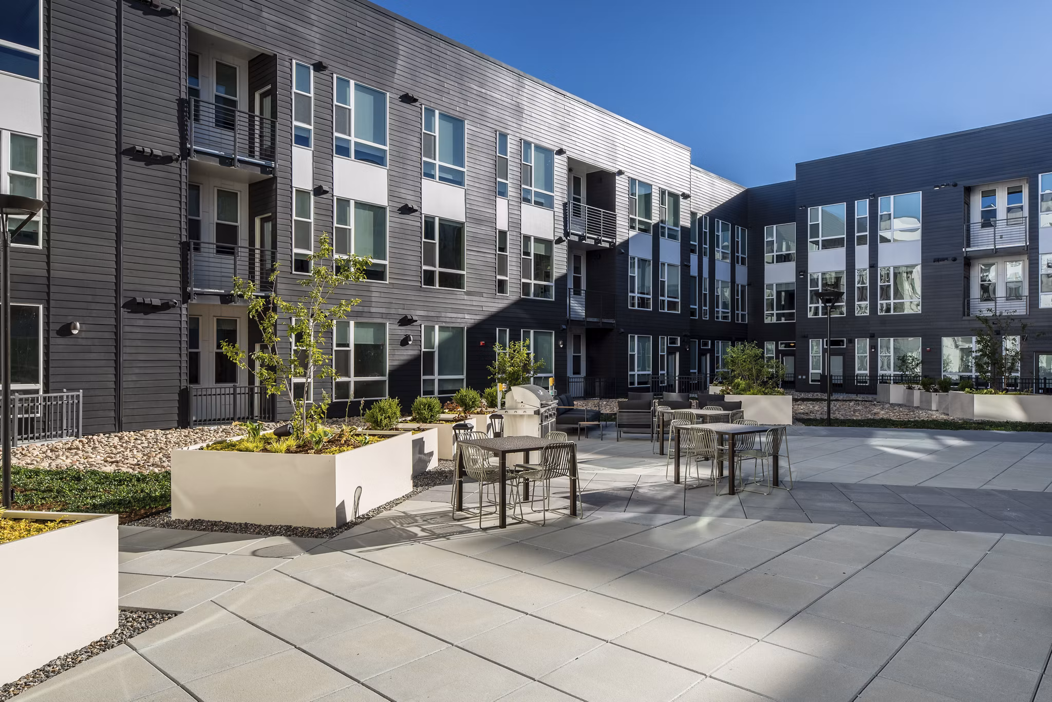 grill area/patio at Elevon Apartments