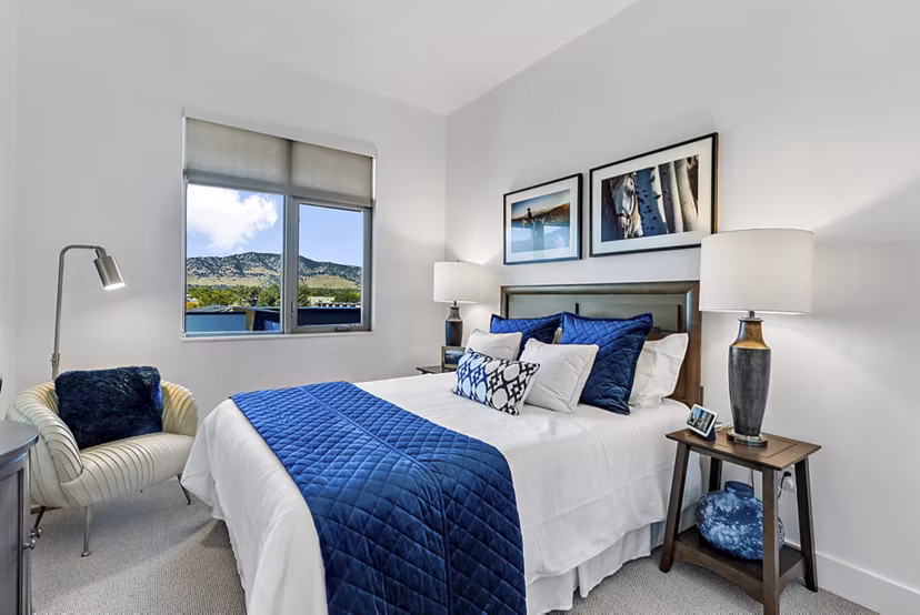 bedroom at Pearl at Boulder Commons Apartments 