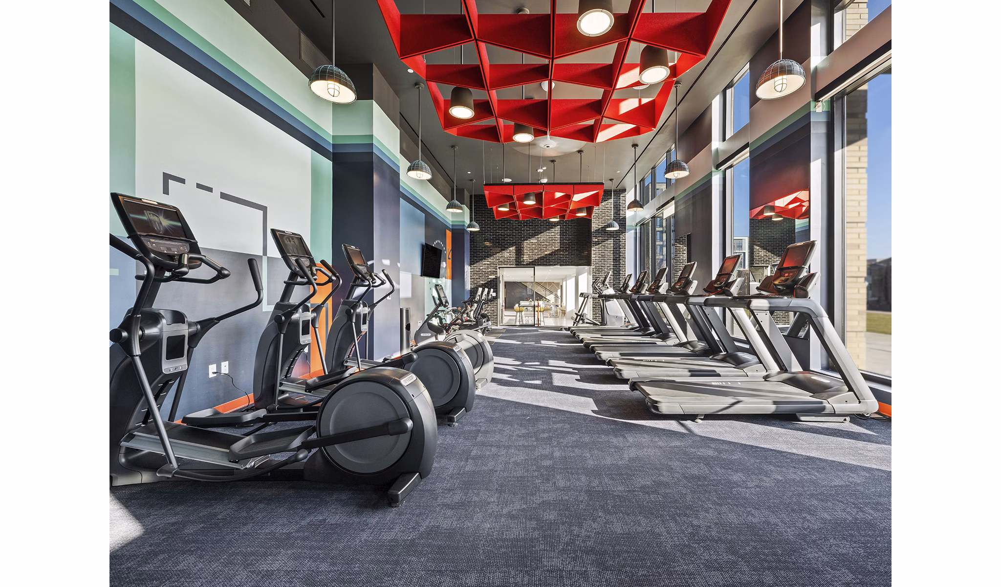 fitness center at Banner Lane Apartments