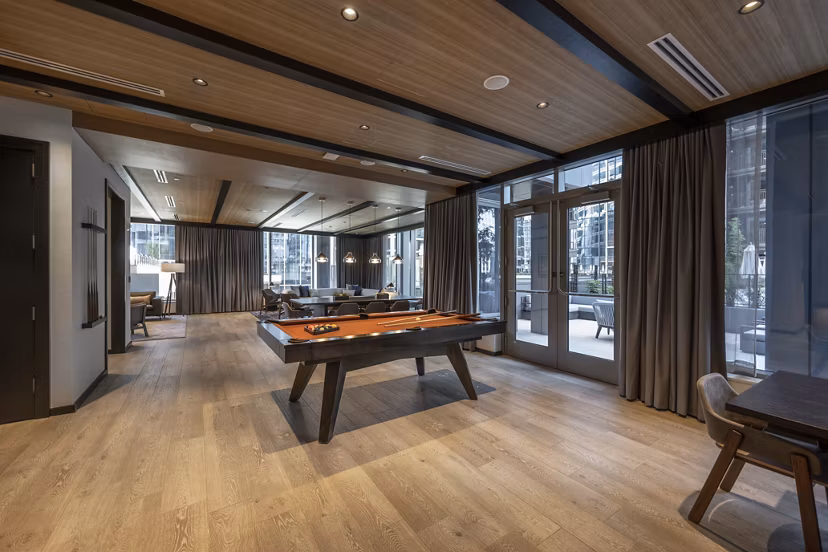 Elegant clubhouse with modern design at The Alyx Apartments