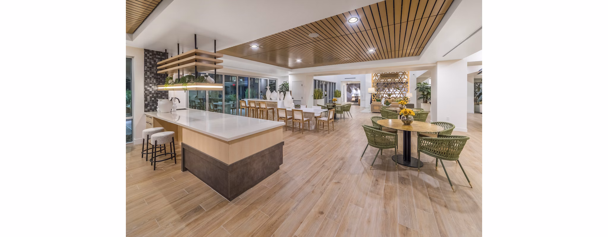 Clubhouse offering modern amenities at Sunela Apartments in luxury Greystar community