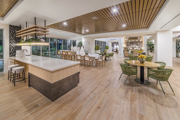 Clubhouse offering modern amenities at Sunela Apartments in luxury Greystar community