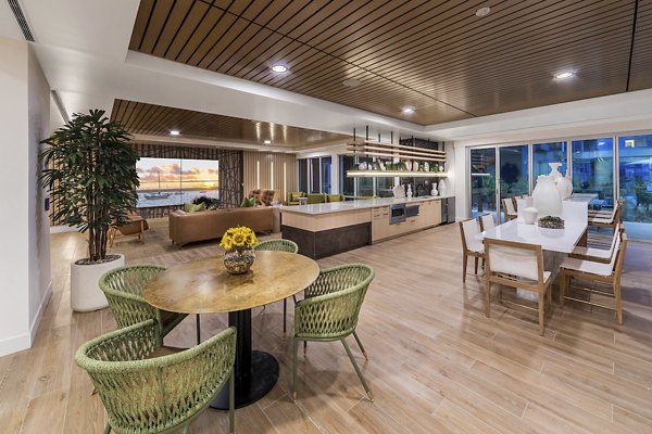 Clubhouse featuring modern architecture and luxurious amenities at Sunela Apartments