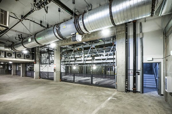 Secured garage parking at Vance Apartments offering covered spaces for residents' convenience in a luxury setting