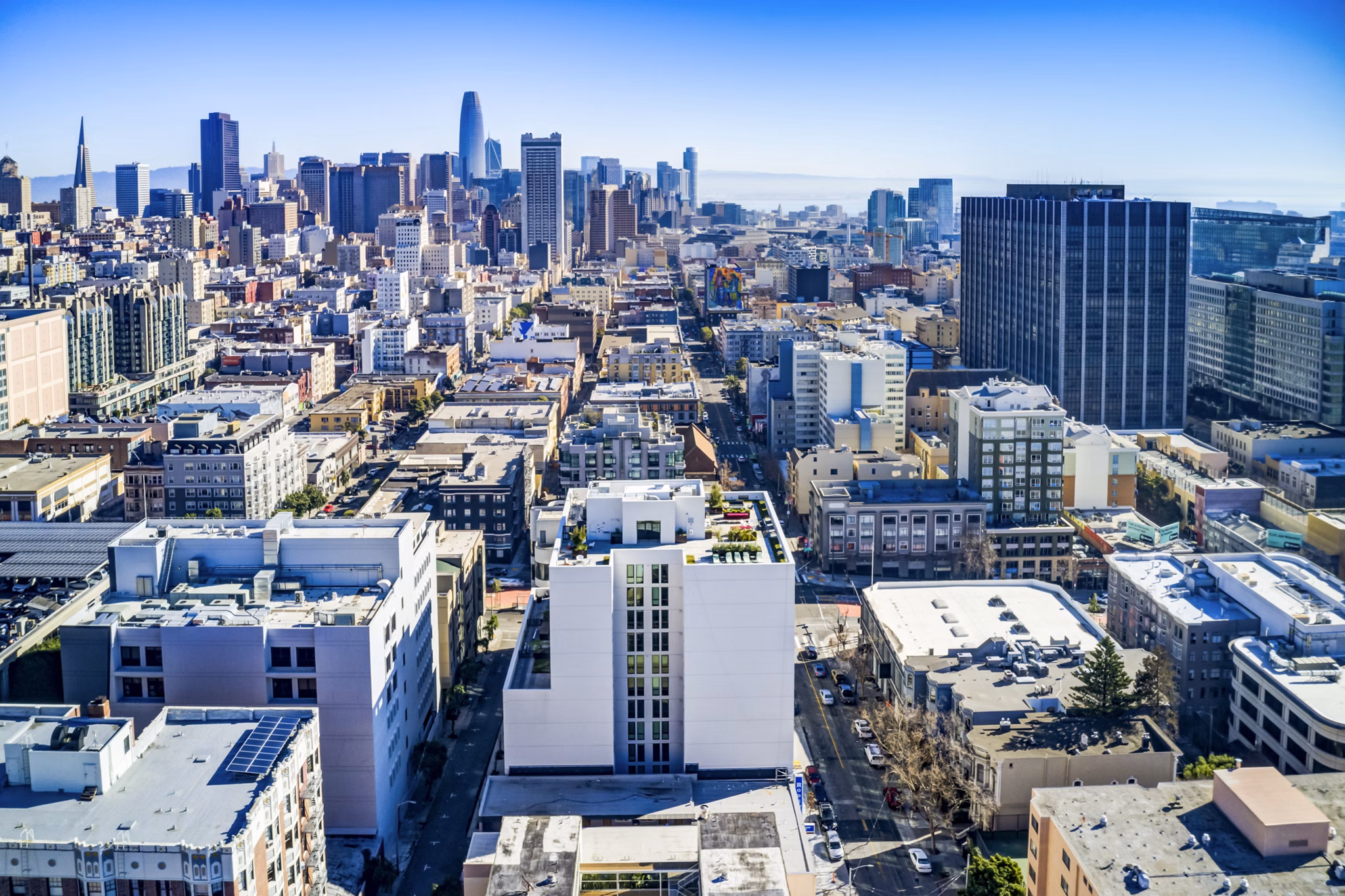 Vance Apartments: Scenic view of luxury high-rise apartments in vibrant city center