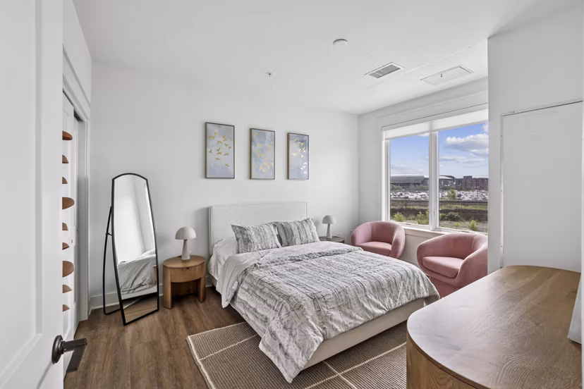 bedroom at Harrison Yards Apartments