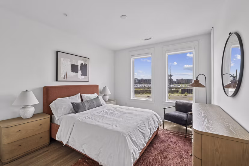 bedroom at Harrison Yards Apartments
