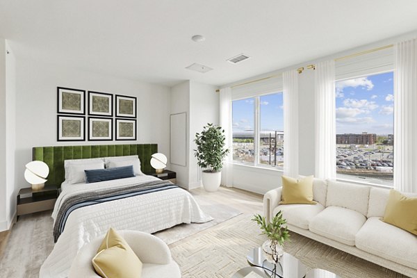 bedroom at Harrison Yards Apartments