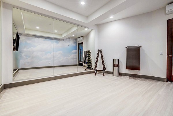yoga studio fitness center at Reveal Apartments