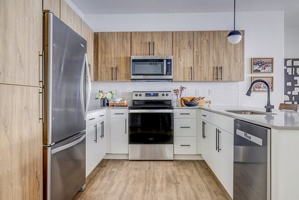 kitchen at Reveal Apartments