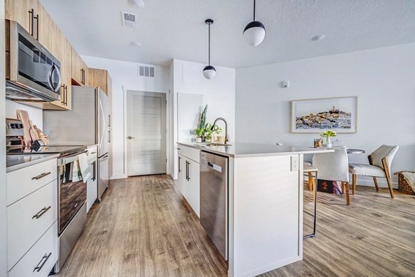 kitchen at Reveal Apartments