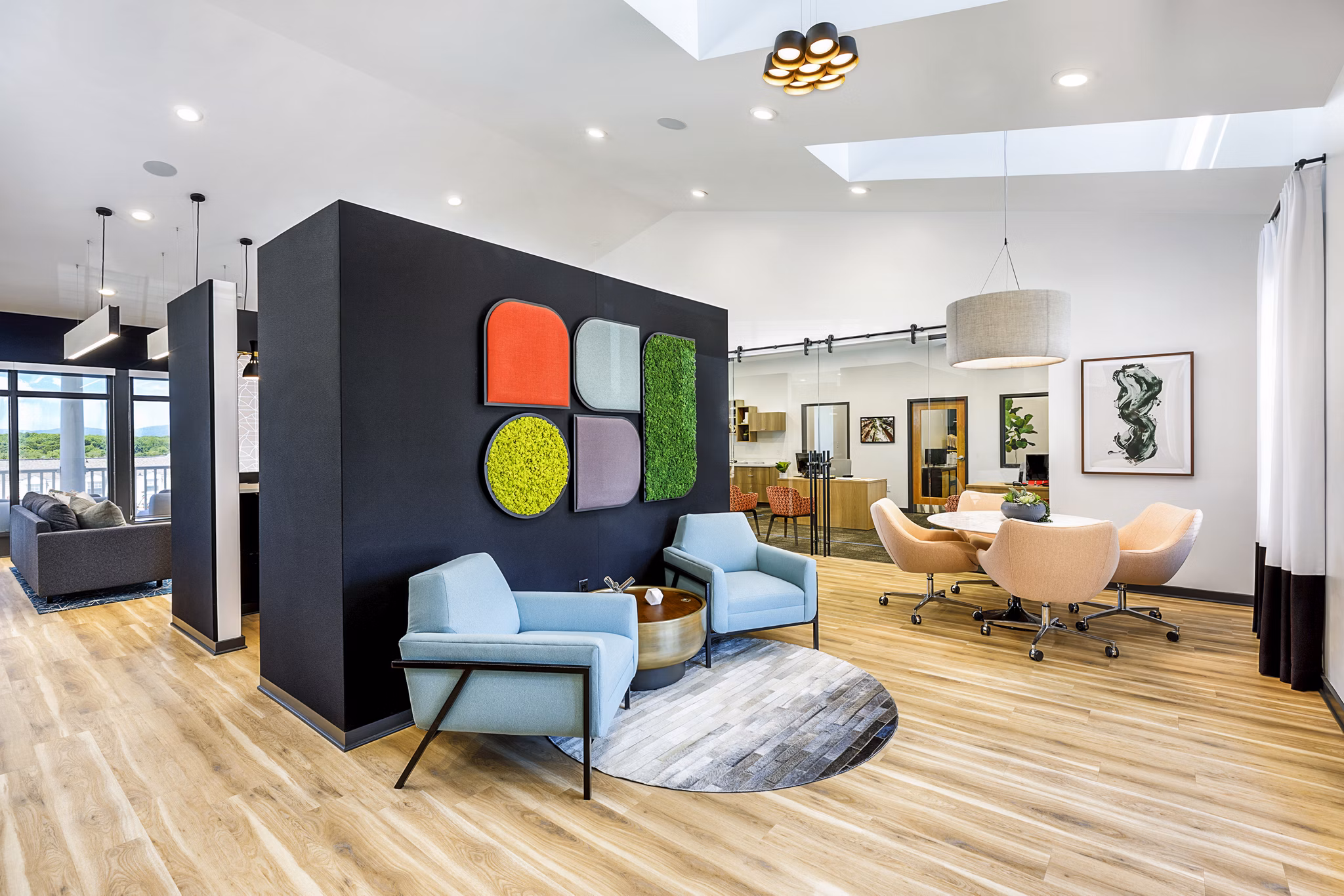 Elegant clubhouse lobby with modern seating at Cobalt Ridge Apartments