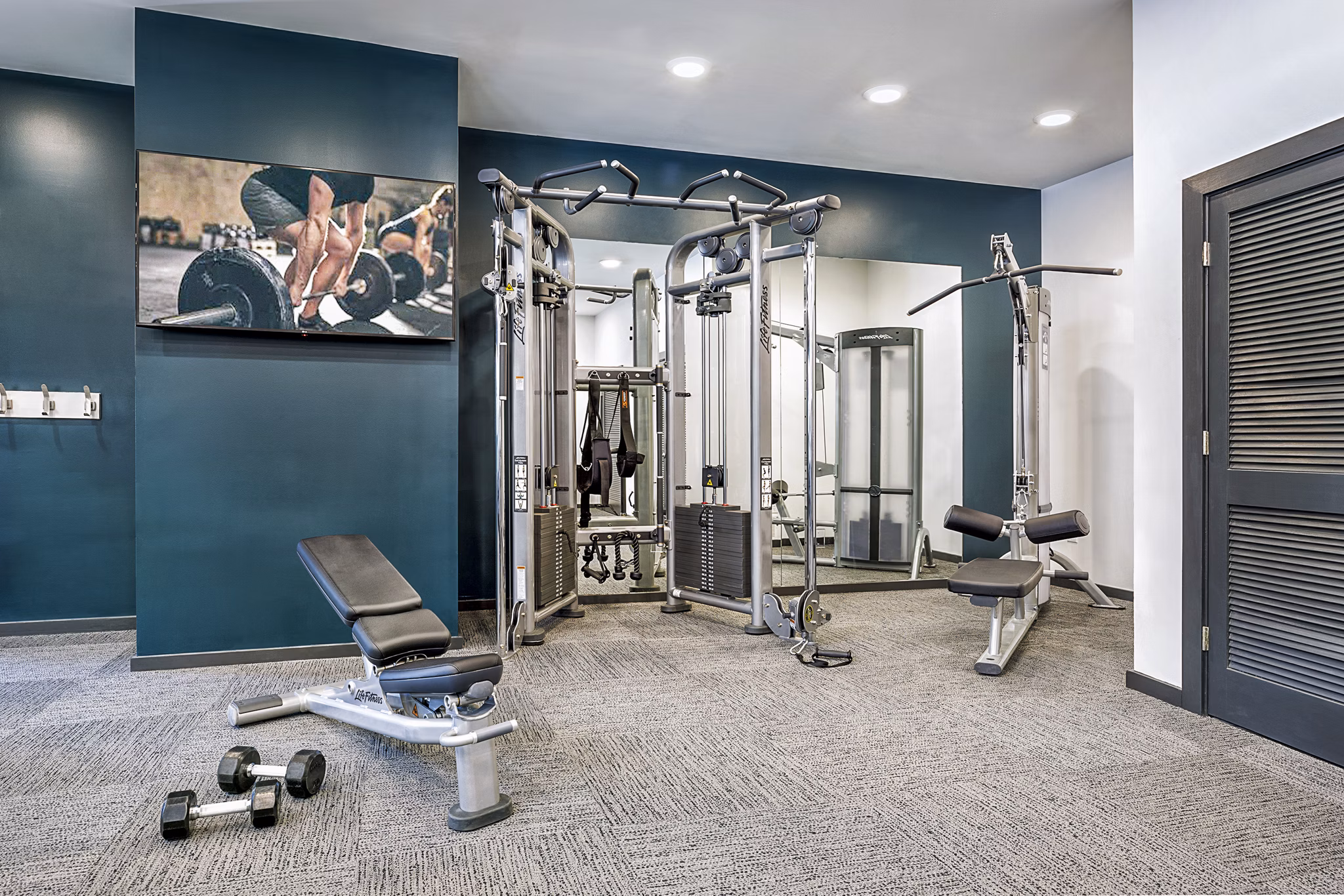 State-of-the-art fitness center with modern equipment at Cobalt Ridge Apartments