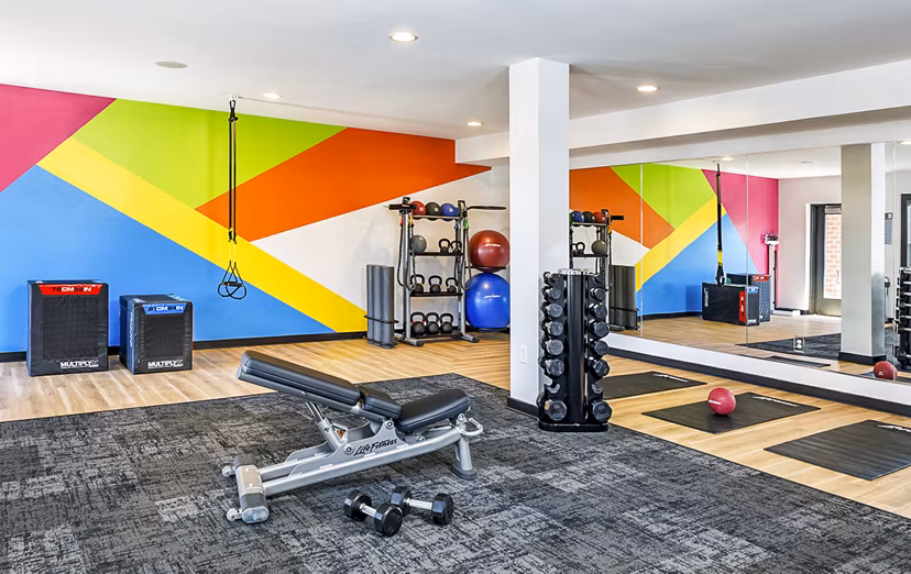 Modern fitness center with state-of-the-art equipment at Cobalt Ridge Apartments