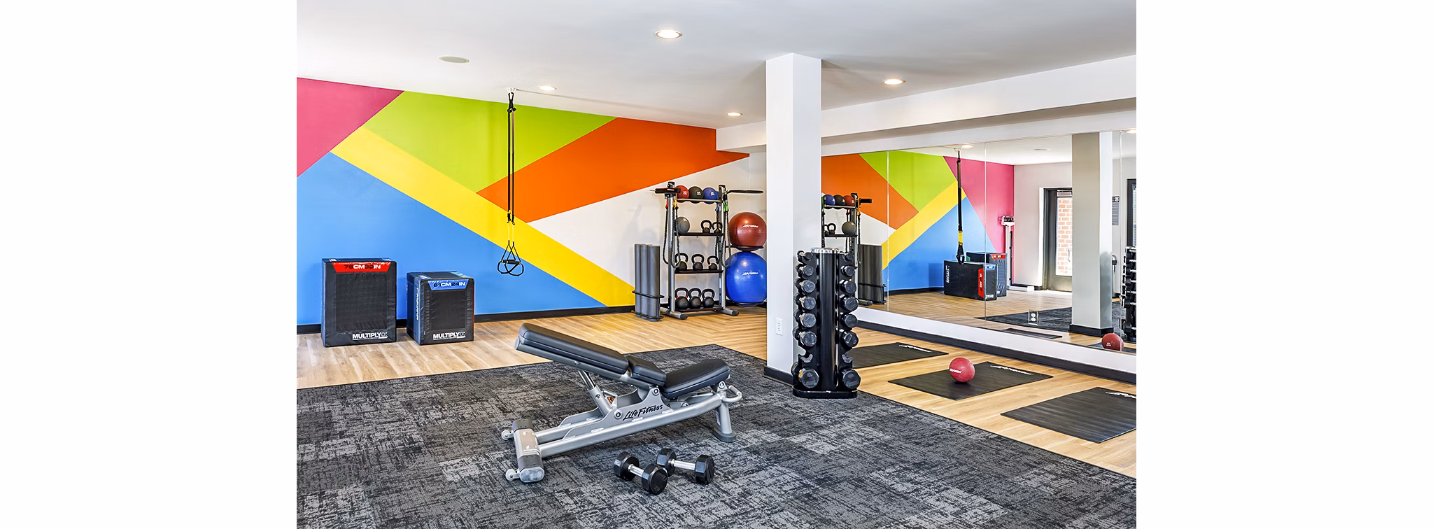 Modern fitness center with state-of-the-art equipment at Cobalt Ridge Apartments