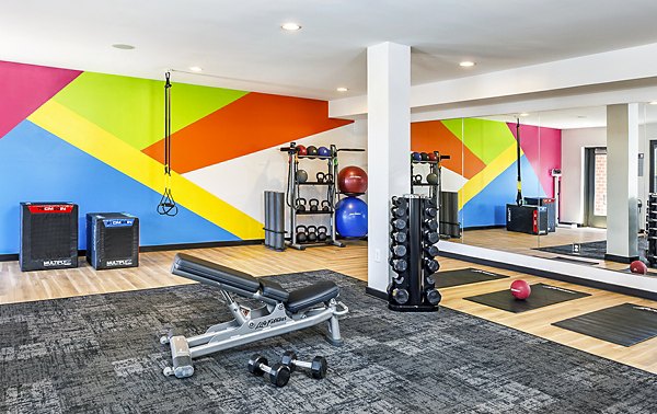 Modern fitness center with state-of-the-art equipment at Cobalt Ridge Apartments