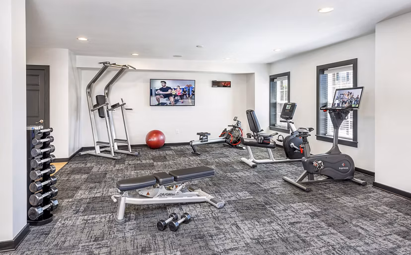 Fitness center with modern equipment at Cobalt Ridge Apartments, ideal for active lifestyles in a vibrant community