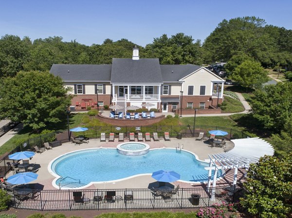 Rooftop pool with city views at Cobalt Ridge Apartments