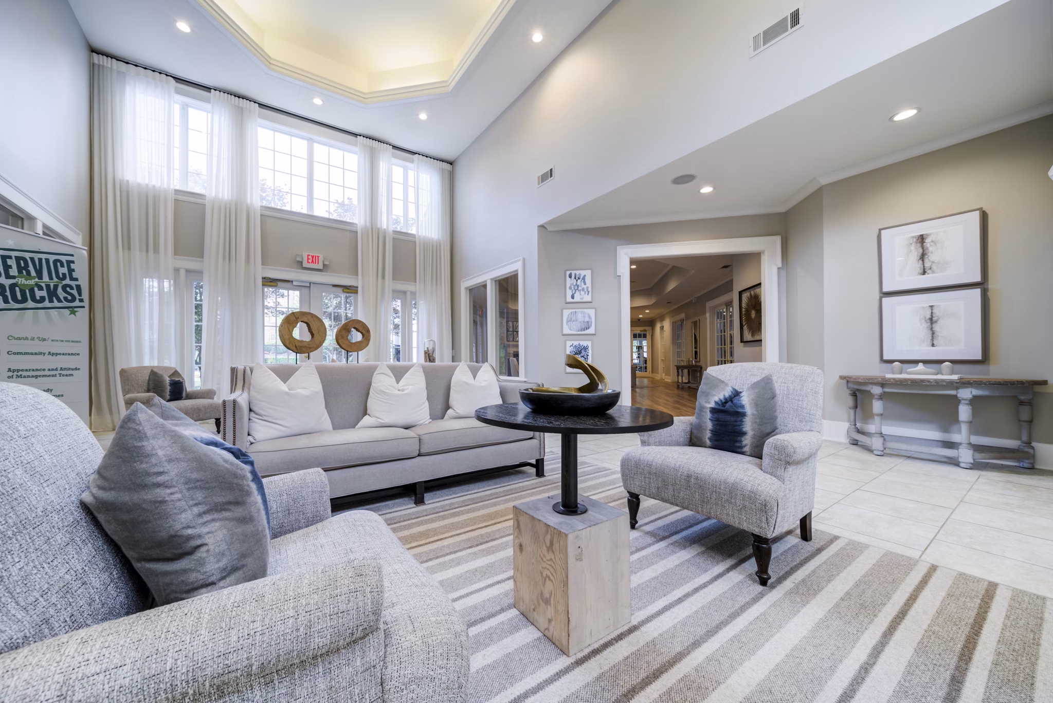 Charming clubhouse with modern decor at Legacy at Wakefield Apartments