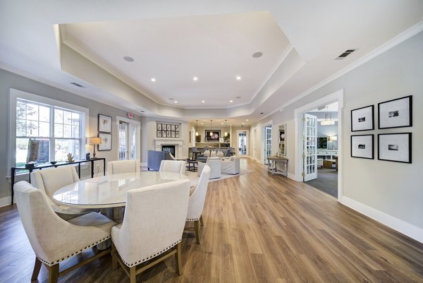 Clubhouse with modern architecture at Legacy at Wakefield Apartments offering luxury amenities for residents