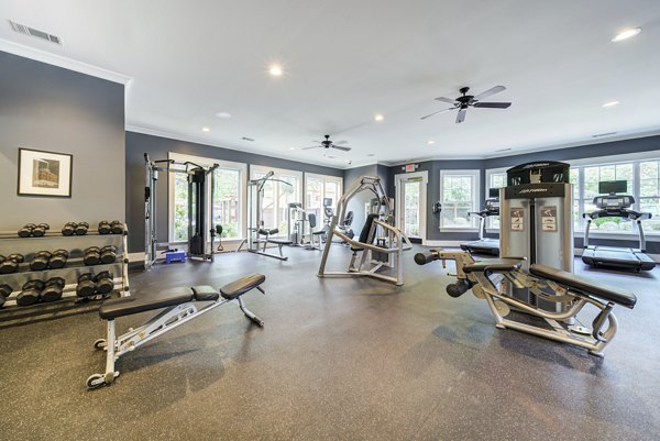 Modern fitness center with state-of-the-art equipment at Legacy at Wakefield Apartments