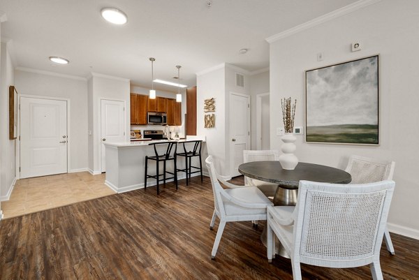 Spacious living room with modern decor in Legacy at Wakefield Apartments