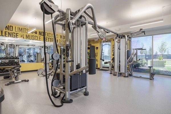 fitness center at FLATZ 512 Apartments