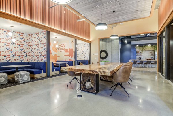 Modern clubhouse with stylish furnishings at NOMA Apartments