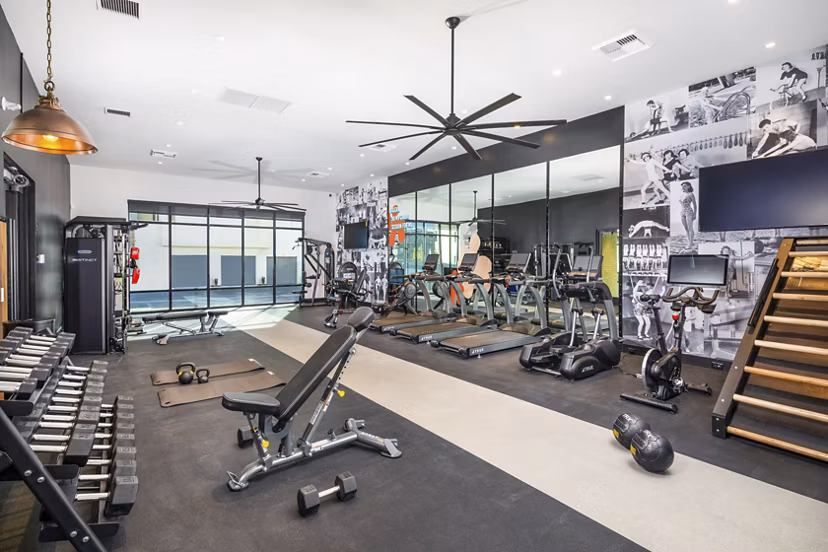 fitness center at Ironwood Apartments
