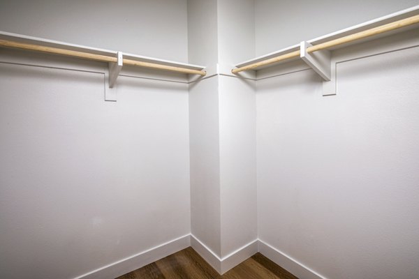bedroom closet at Mason Apartments