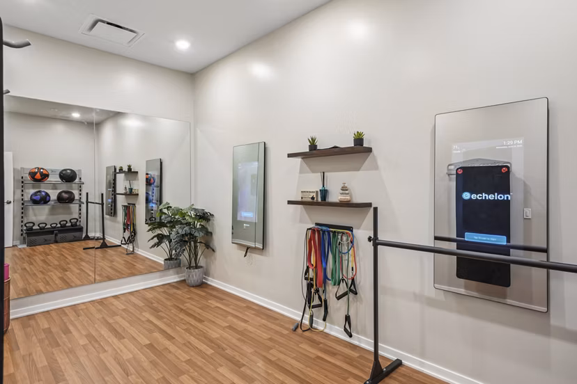 yoga studio at Capriana Apartments