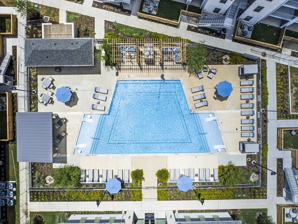 Luxury pool with city views at The Chloe Leander Apartments