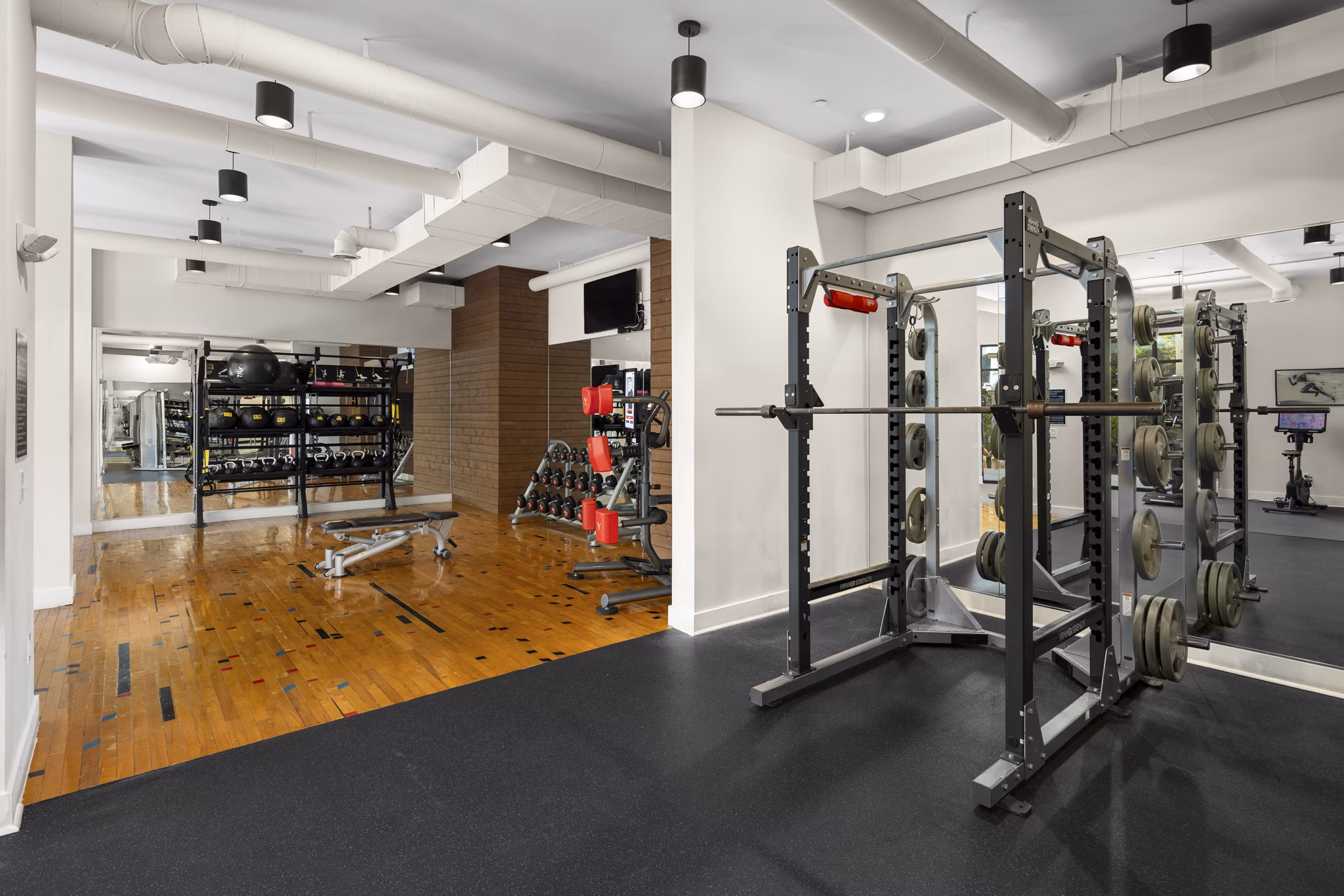 fitness center at Annett Apartments