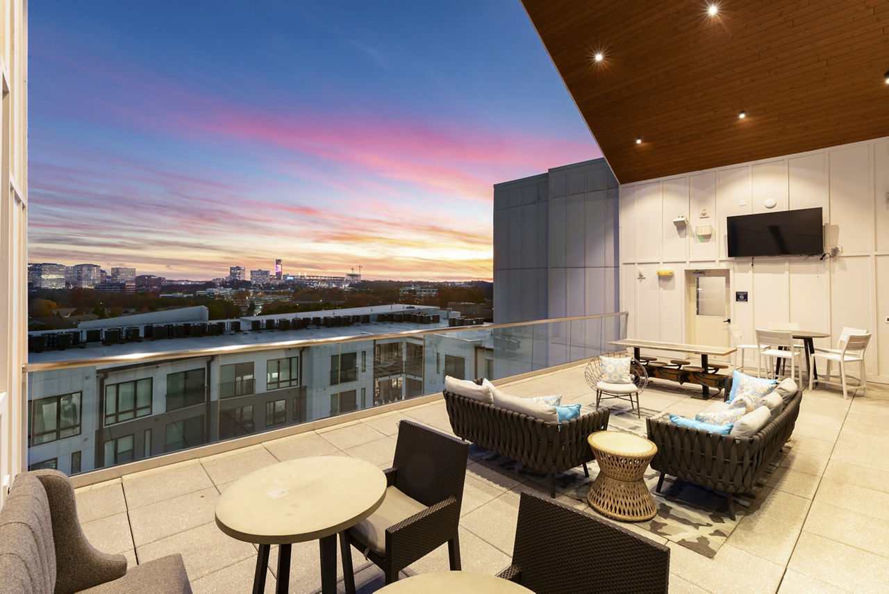Roof deck at Annett