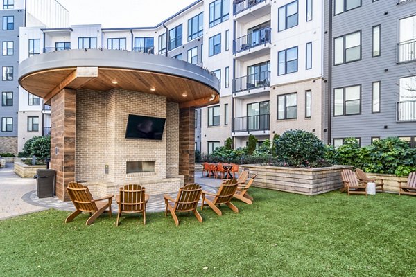 fire pit/patio at Annett Apartments