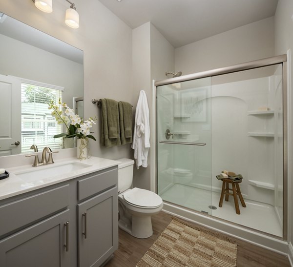 Modern bathroom with sleek finishes at Generation Avondale East Apartments