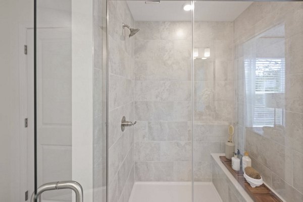 Luxury bath appointed bathroom at Affinity at Hudson Apartments