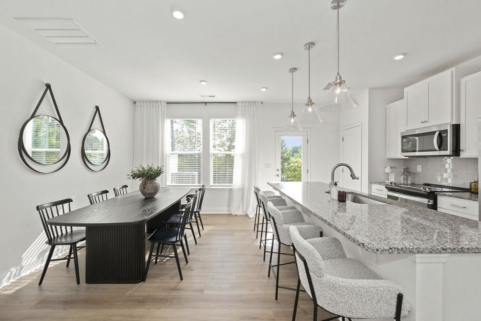 Spacious kitchen with modern stainless steel appliances at Affinity at Hudson Apartments