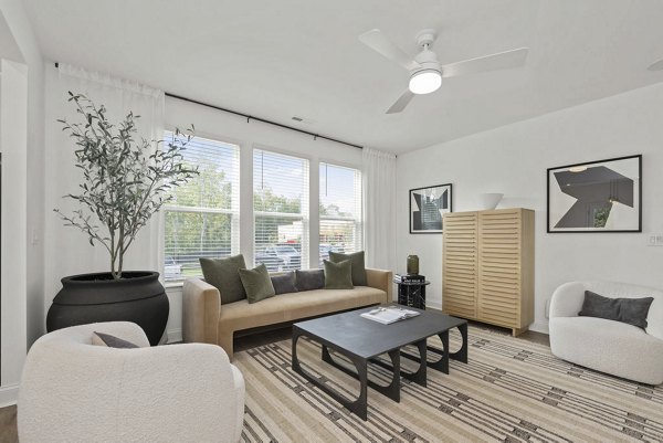 living room at Affinity at Hudson Apartments