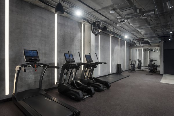 fitness center at The Charlie WeHo Apartments