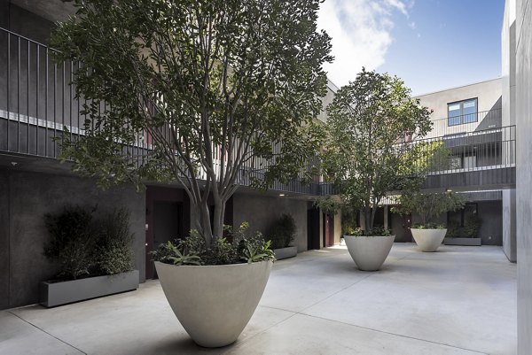 courtyard at The Charlie WeHo Apartments