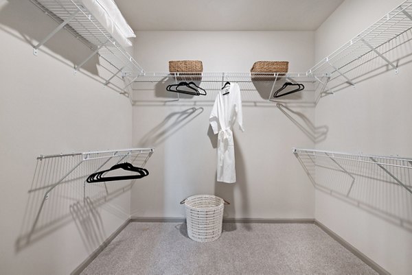 Spacious closet with ample storage in Riverchase Vista Apartments