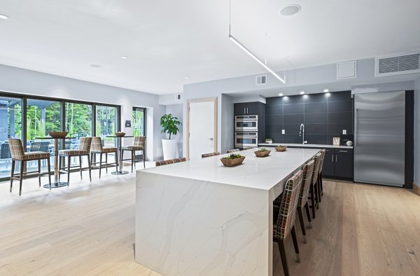Clubhouse featuring modern design elements at The Marek South Apartments