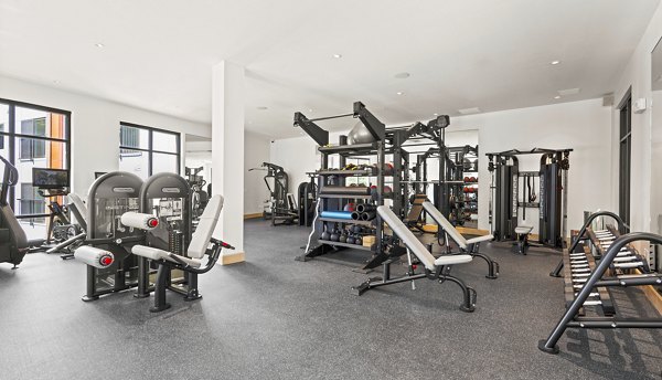 fitness center at The Marek South Apartments