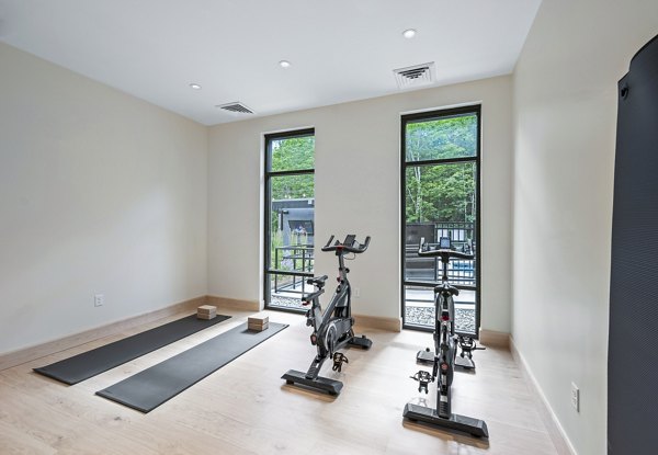 yoga/spin studio at The Marek South Apartments