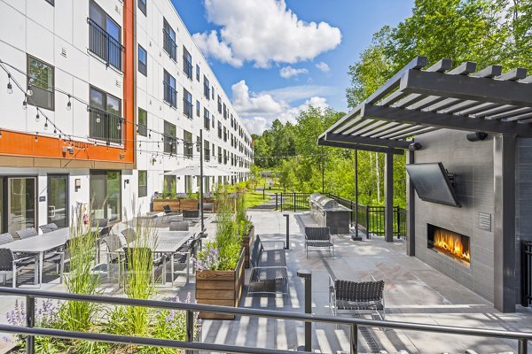 fire pit/patio at The Marek South Apartments