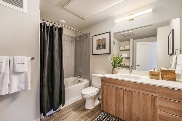 bathroom at Aventine Littleton Apartments